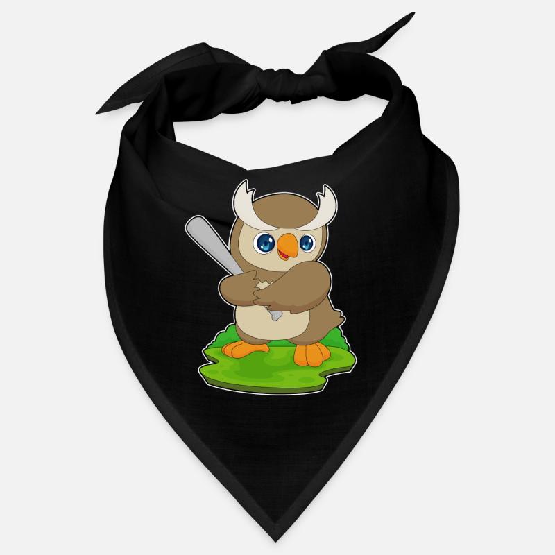 Eule Baseball Baseballschläger Bandana