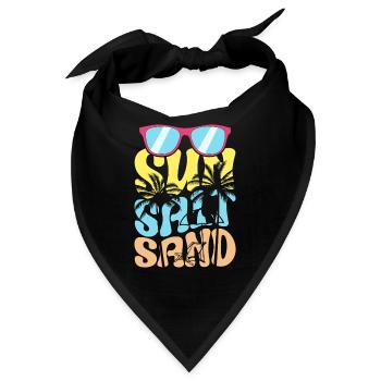 Sonne Salz Sand Sommerurlaub - Bandana - Schwarz - Vorne