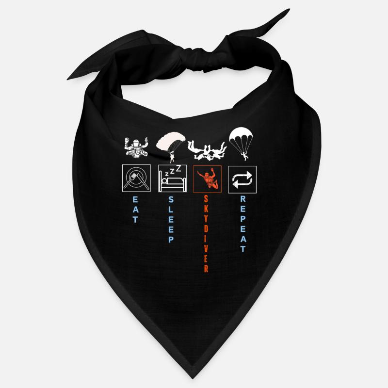 Dynamic Skydiver Silhouette Illustration Bandana