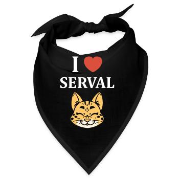 Serval - Bandana - Schwarz - Vorne
