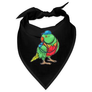Papagei Schiedsrichter Pfeife - Bandana - Schwarz - Vorne