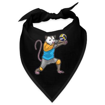 Beutelratte Volleyballspieler Volleyball - Bandana - Schwarz - Vorne