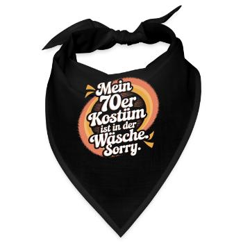 70er Jahre Kostüm Ist In Der Wäsche 70s Party 70er - Bandana - Schwarz - Vorne
