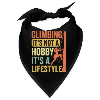 Klettern - es ist kein Hobby. Es ist ein Lebensstil - Bandana - Schwarz - Vorne
