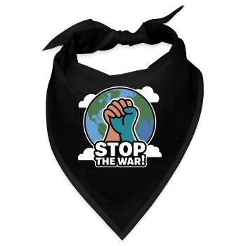 STOPPT DEN KRIEG - Bandana - Schwarz - Vorne