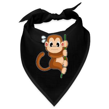 Affe Liane Dschungel - Bandana - Schwarz - Vorne