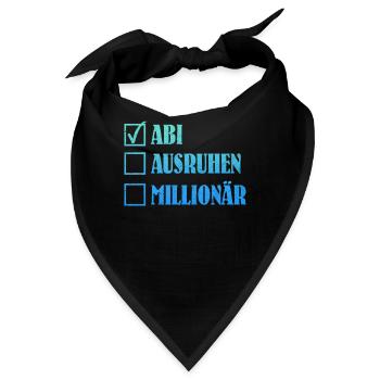 ABI AUSRUHEN MILLIONÄR Abiturient Lustiges - Bandana - Schwarz - Vorne