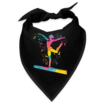 Turnerin Schwebebalken Kunstturnen - Bandana - Schwarz - Vorne