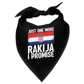 Nur Noch Ein Rakija Verspreche Ich - Bandana - Schwarz - Vorne