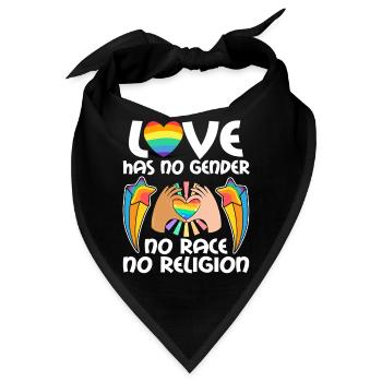 Gegen Rassismus! Für Politik Menschenrechte Liebe - Bandana - Schwarz - Vorne