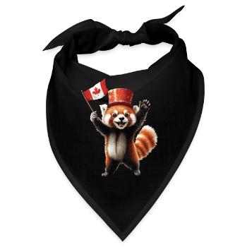 Roter Panda - Bandana - Schwarz - Vorne