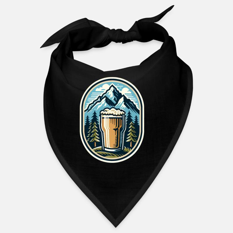 Mountain panorama with beer glass Bandana
