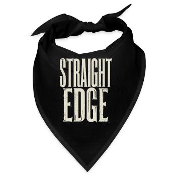 Straight Edge Schriftzug für Straight Edger Life - Bandana - Schwarz - Vorne