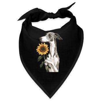 Windhund - Bandana - Schwarz - Vorne