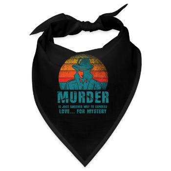 Krimi-Dinner-Spaß-Nacht - Bandana - Schwarz - Vorne