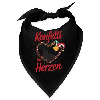 Köln Konfetti Im Herzen Karneval Herz Kölner Köln - Bandana - Schwarz - Vorne