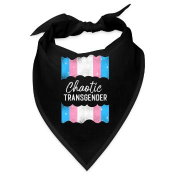 Transgender Trans LGBT Pride - Bandana - Schwarz - Vorne