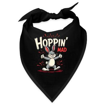 Mürrischer Hase Sarkastisches Tierdesign - Bandana - Schwarz - Vorne