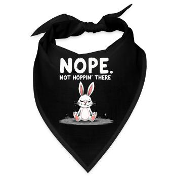 Mürrischer Hase Sarkastisches Tierdesign - Bandana - Schwarz - Vorne