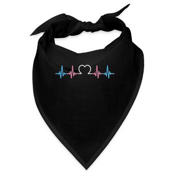 Transgender Trans LGBT Pride - Bandana - Schwarz - Vorne