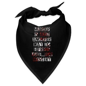 Krimi-Dinner-Spaß-Nacht - Bandana - Schwarz - Vorne