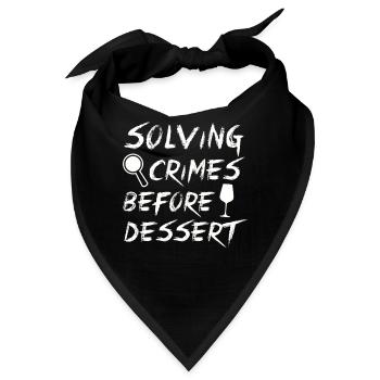 Krimi-Dinner-Spaß-Nacht - Bandana - Schwarz - Vorne