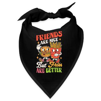 Aber Pommes Sind Besser Gebratene Kartoffeln - Bandana - Schwarz - Vorne