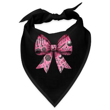 Coquette Schleife Alchemie Symbol Muster Rosa - Bandana - Schwarz - Vorne