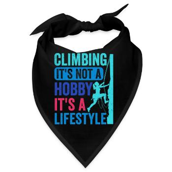 Klettern - es ist kein Hobby. Es ist ein Lebensstil - Bandana - Schwarz - Vorne