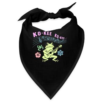 Ko-Kee Frog spielt Gitarre Melodie - Bandana - Schwarz - Vorne