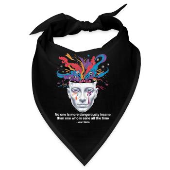 Entfesselter Geist | Watts Psychedelische Einsicht - Bandana - Schwarz - Vorne