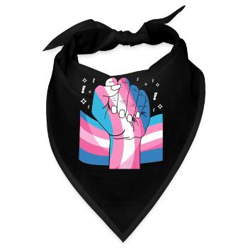 Transgender Trans LGBT Pride - Bandana - Schwarz - Vorne
