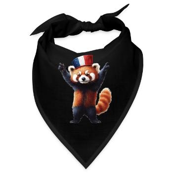 Roter Panda - Bandana - Schwarz - Vorne