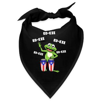 Ko-Kee Frog spielt Gitarre Melodie - Bandana - Schwarz - Vorne