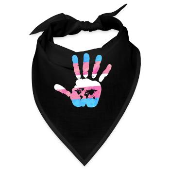Transgender Trans LGBT Pride - Bandana - Schwarz - Vorne
