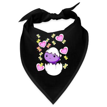 Drache Ostern Osterei Eierschale Drache Kind Baby - Bandana - Schwarz - Vorne