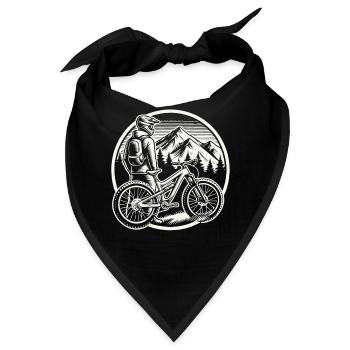 Abenteuerlust Fahrrad Berge Natur Fans - Bandana - Schwarz - Vorne