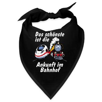 ZUG Das schönste ist die Ankunft im Bahnhof - Bandana - Schwarz - Vorne