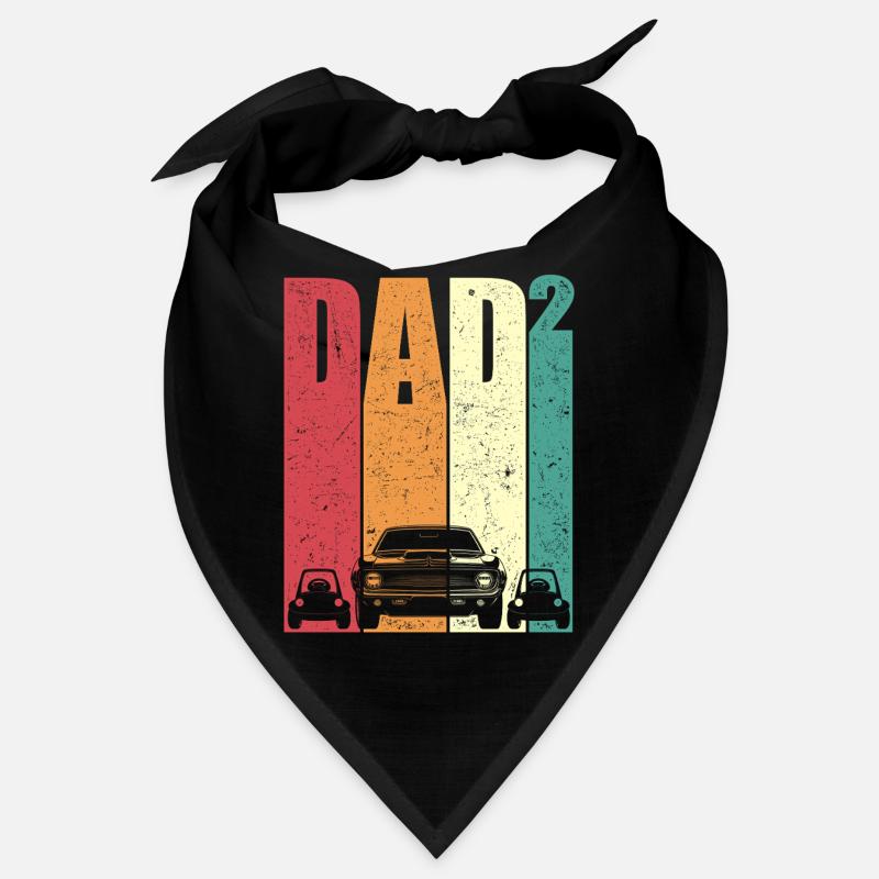 Dad Hoch 2 Papa Zwei Kinder Auto Vatertag Geschenk Bandana
