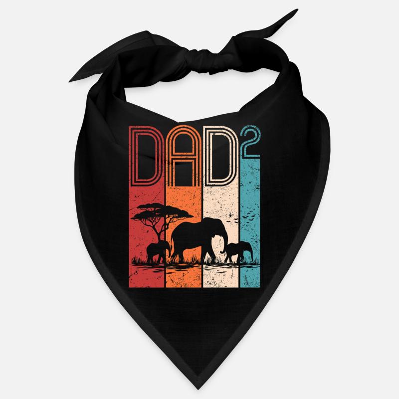Elephant Family Dad High 2 Gift for Dads Bandana