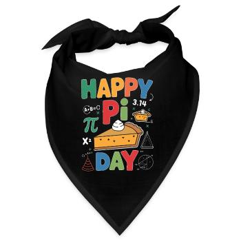 Happy Pi Day - Bandana - Schwarz - Vorne