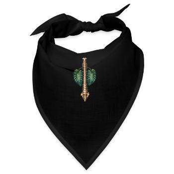 Botanische Anatomie der Wirbelsäule und der Monstera - Bandana - Schwarz - Vorne