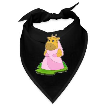 Giraffe Braut Schleier Hochzeit - Bandana - Schwarz - Vorne