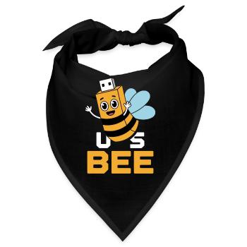 USBEE Biene Mit USB Stick - Bandana - Schwarz - Vorne