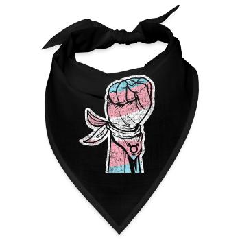 Transgender Trans LGBT Pride - Bandana - Schwarz - Vorne