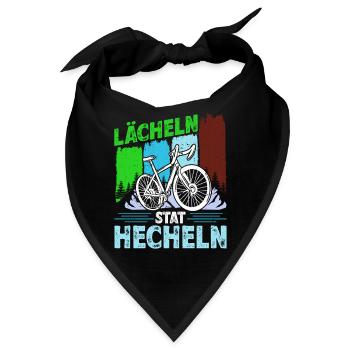 Elektro Fahrrad LÄCHELN STATT HECHELN Lustiges - Bandana - Schwarz - Vorne