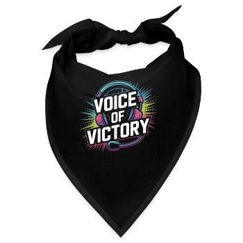 Mädchen In Esports Shoutcaster Gaming -kommentar - Bandana - Schwarz - Vorne