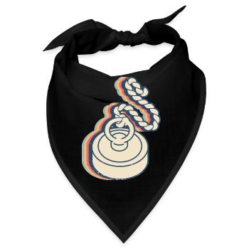Magnet Angeln Magnet Fischer Retro Line Art - Bandana - Schwarz - Vorne