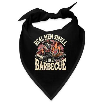 Echte Männer riechen nach Barbecue - Bandana - Schwarz - Vorne