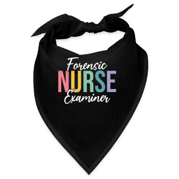 Forensische Krankenschwester Prüfer Mitarbeiter im Gesundheitswesen Lustig - Bandana - Schwarz - Vorne